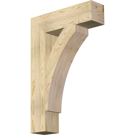 Ekena Millwork Thorton Block Rough Sawn Bracket, Douglas Fir, 6"W x 24"D x 36"H BKT06X24X36THR05RDF